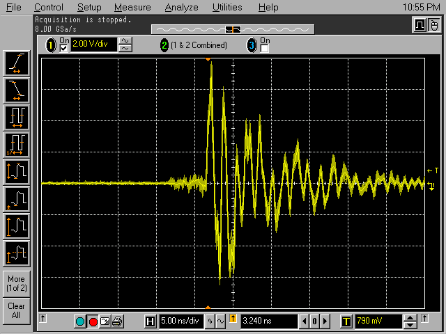 Accumulated Waveform - 8 GSa/sec