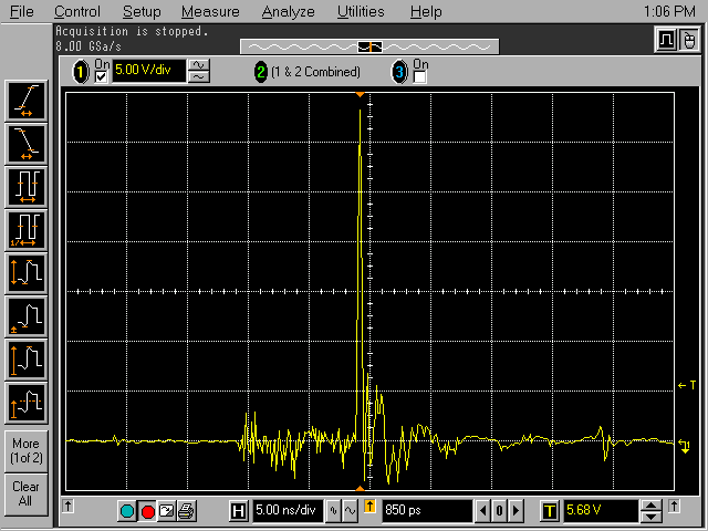 ESD interference to a digital oscilloscope