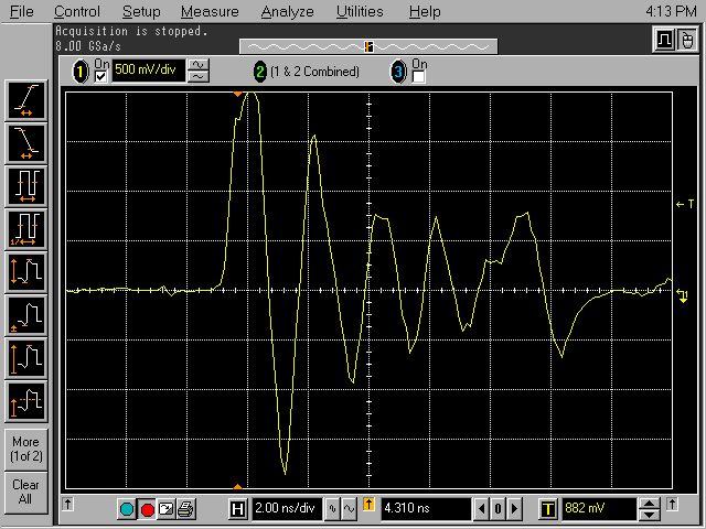 scope plot for E-field right side