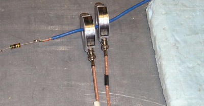 Two current probes on CAT5 cable