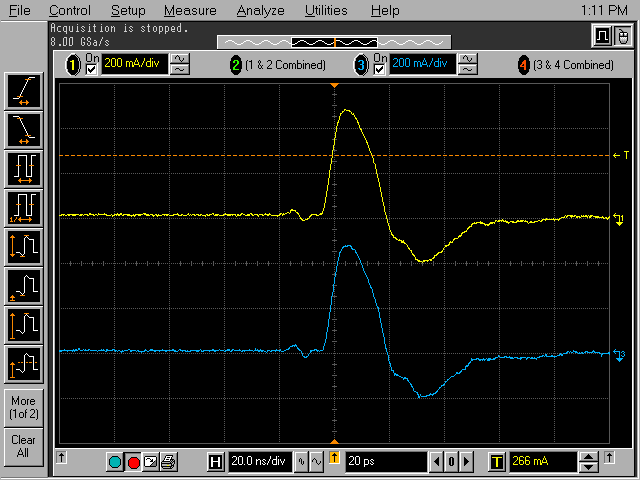 Outputs for probes adjacent on cable