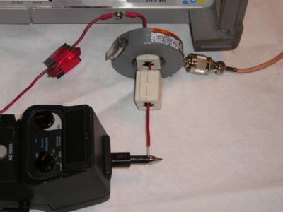 Ferrite choke test setup