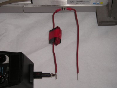 Measuring ESD current through ferrite