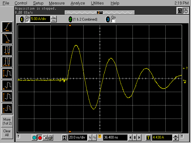 discharge current, no feet