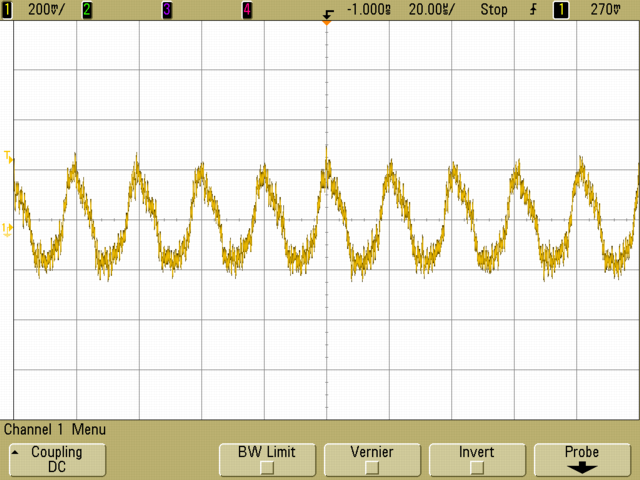 48 kHz with 100K resisitor across 10  Meg probe