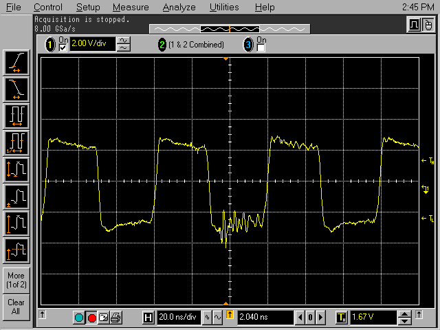 scope plot for passive differential measurement