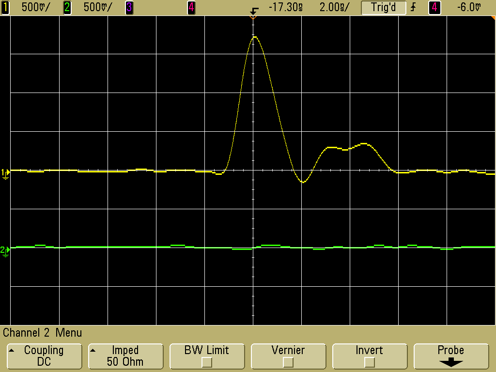 scope plot of injected pulse