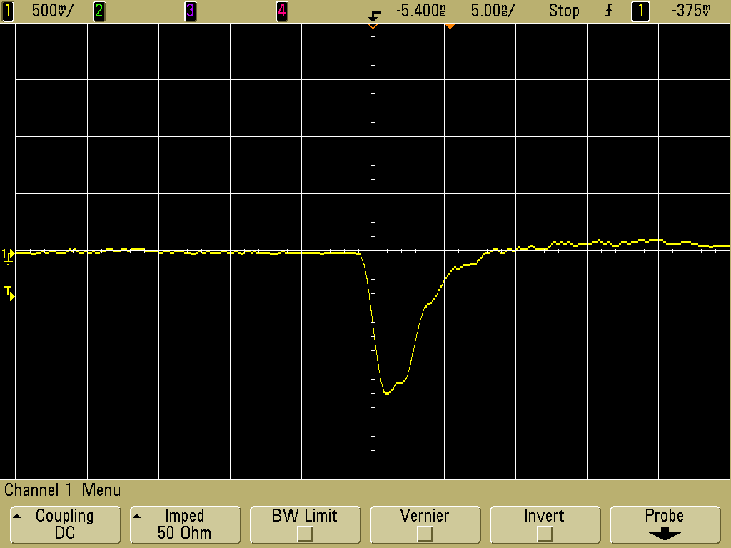 Scope plot #2 from unshielded loop