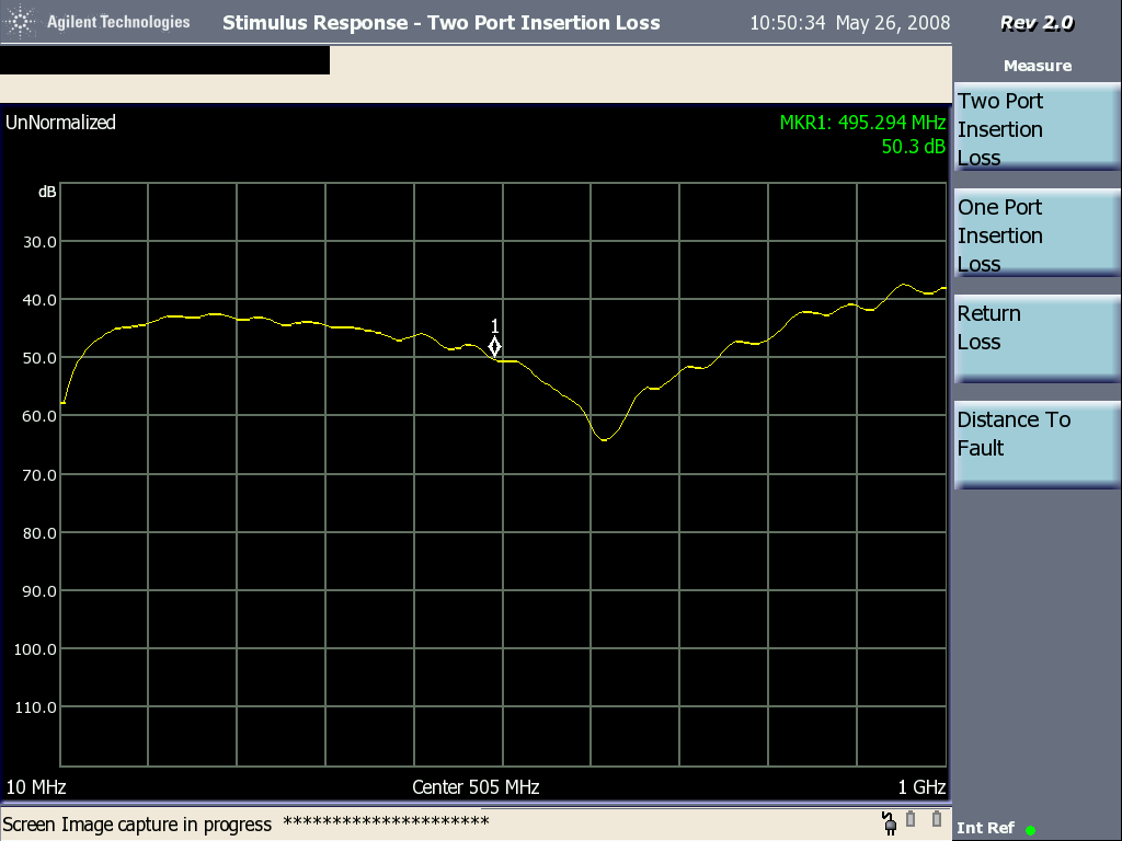 Scope plot for signal on board from shielded loop