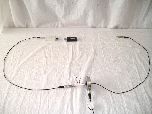 Test setup with comb gen and current probes