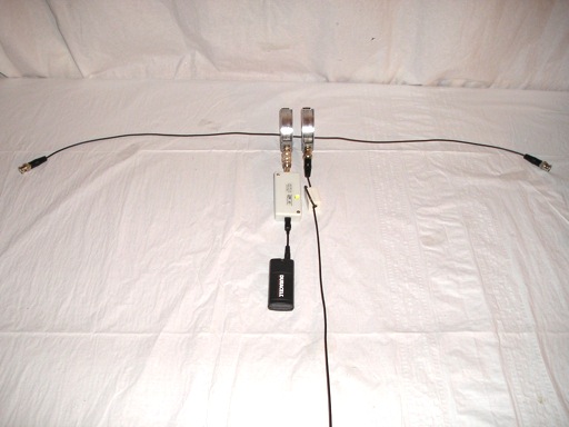 Test setup withi three foot cable