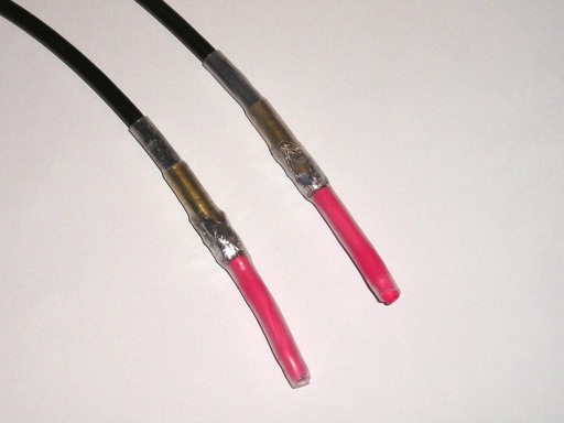 pair of 1.85 GHz coaxial antennae