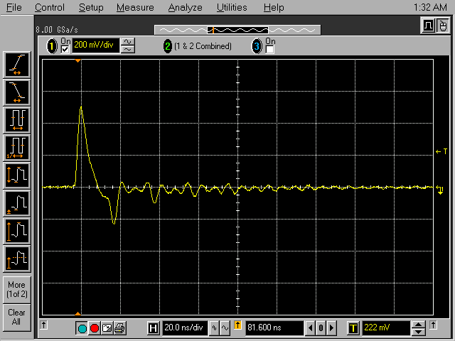 Damping with 22 Ohm resistor