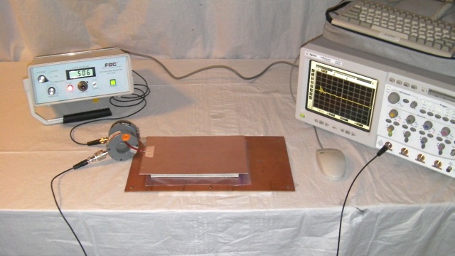 Test setup with two boards and F-62b