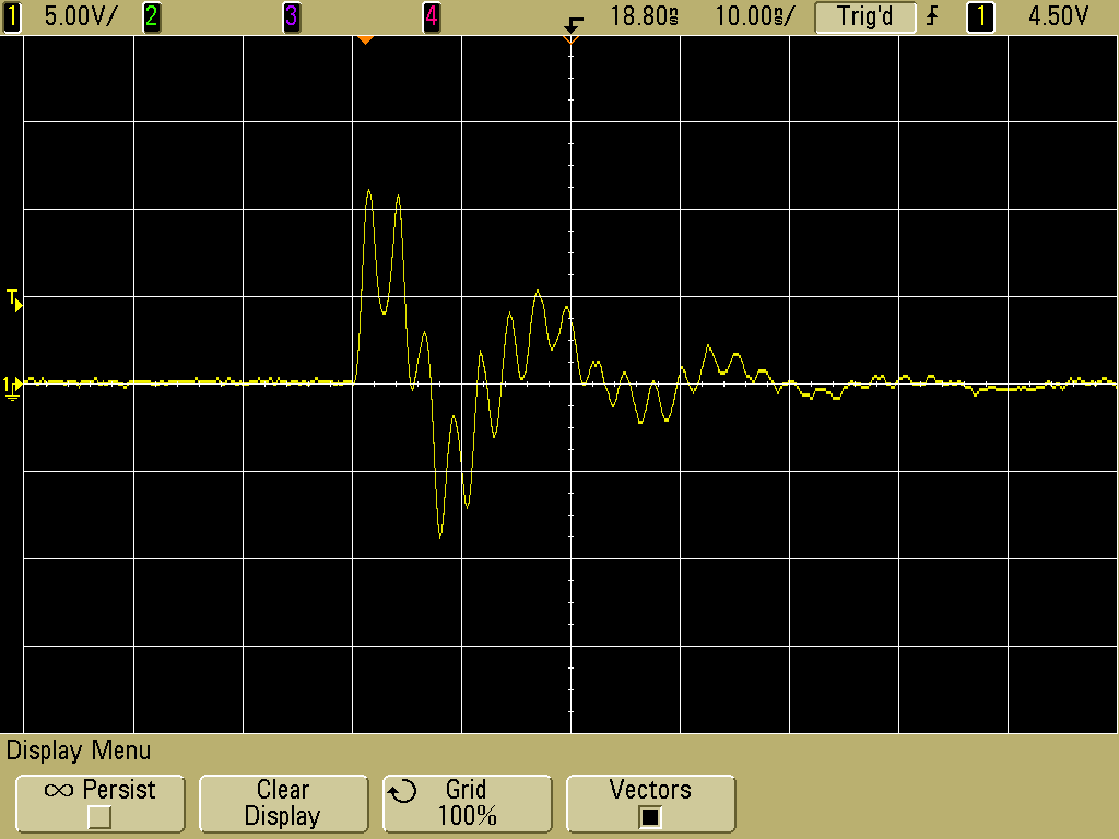 Scope plot for short SATA cable