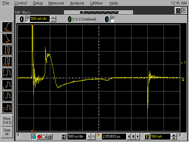 secondary discharge current