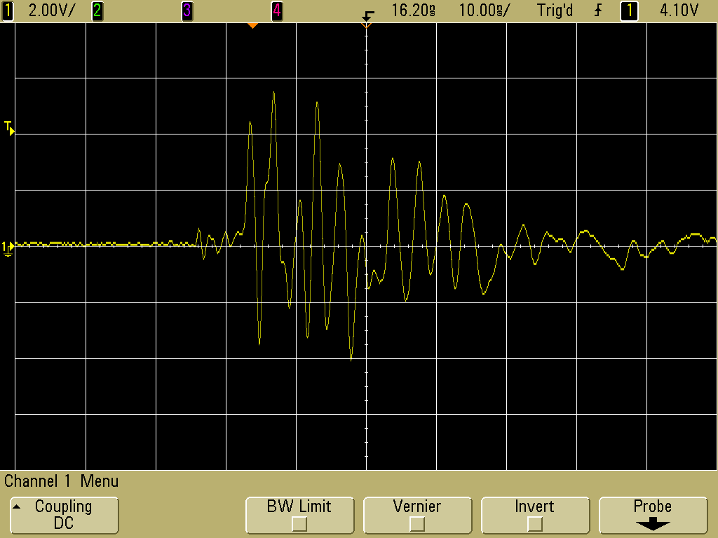 Probe pickup from coin discharge in hand